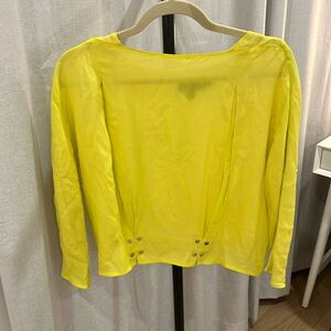 Ted Baker London yellow chiffon shirt